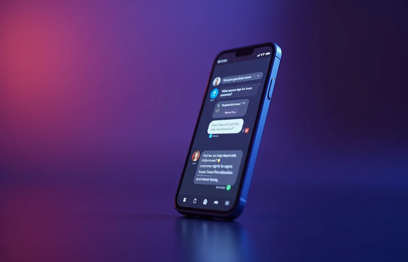 Interfaz de chat con compañera virtual mostrando conversación personalizada con inteligencia artificial