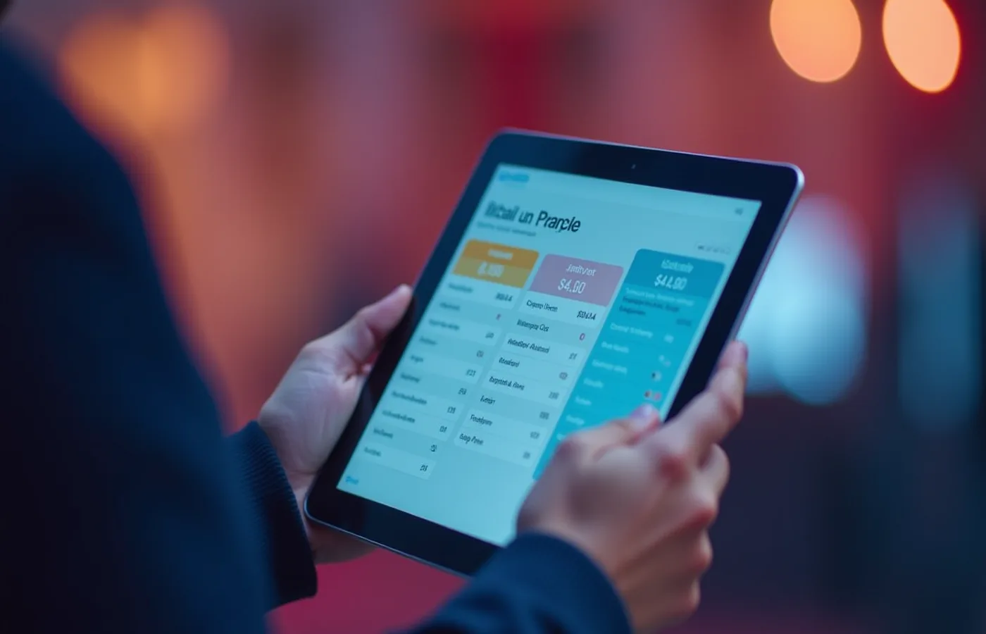 Dispositivo mostrando tabla comparativa de precios y funciones de plataformas de IA