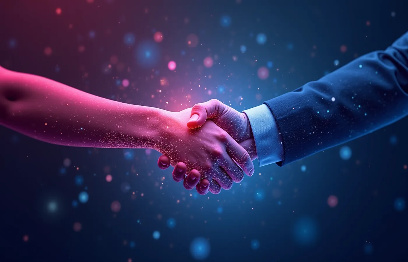 Concepto de conexión digital versus contacto humano real