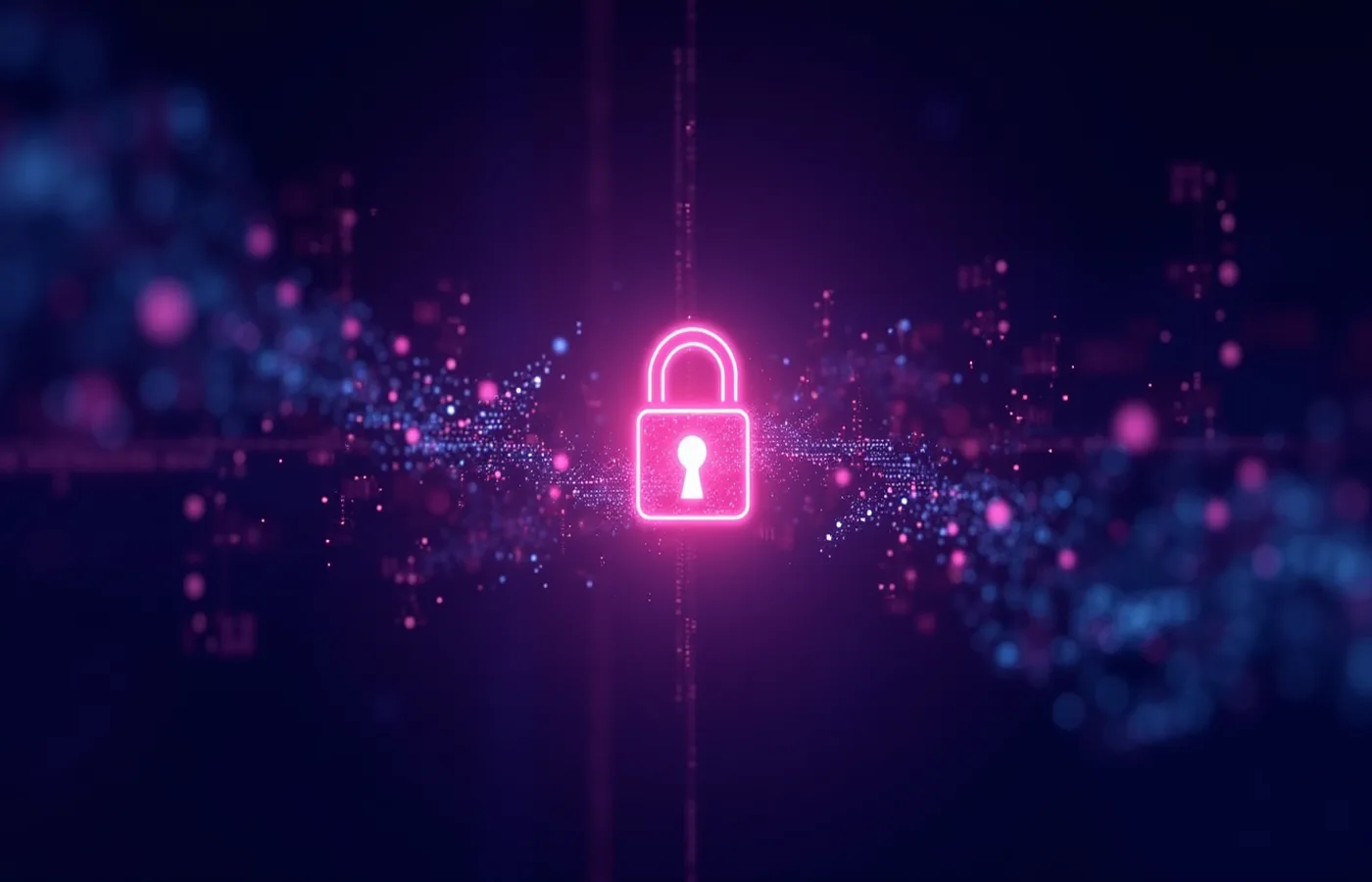 Concepto de privacidad digital con candado y datos